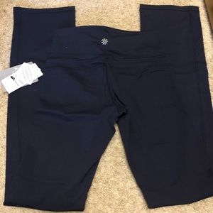 Navy Blue Straight Up Athleta Yoga Pants in XS